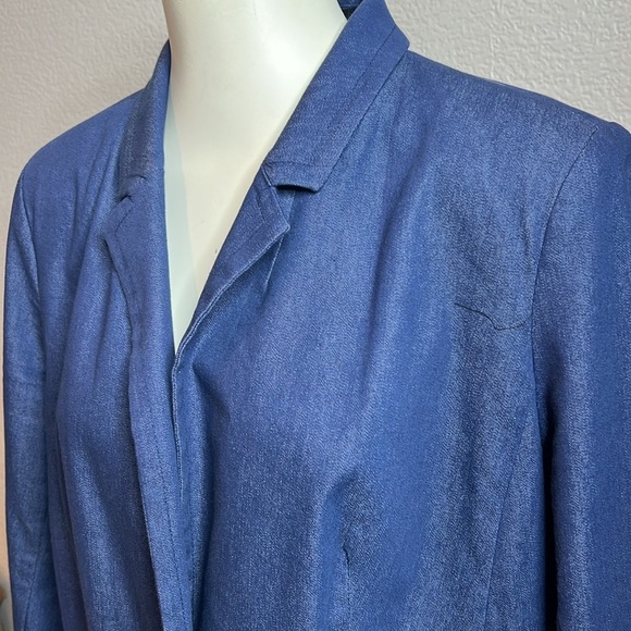 Lane Bryant Blue One-Button Blazer Jacket Size 14 - Picture 2 of 6
